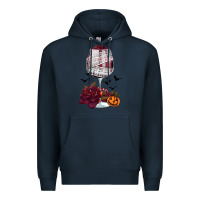 Navy halloween roses wine Premium Hoodie - FaDigitalArtStudio