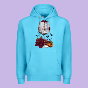 Halloween Roses Wine Premium Hoodie Designed By Fadigitalartstudio