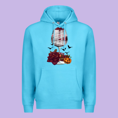 Halloween Roses Wine Premium Hoodie Designed By Fadigitalartstudio
