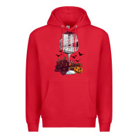 Red halloween roses wine Premium Hoodie - FaDigitalArtStudio