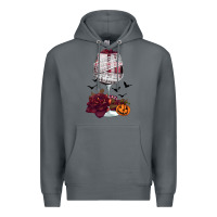 Rock halloween roses wine Premium Hoodie - FaDigitalArtStudio