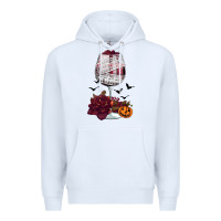 White halloween roses wine Premium Hoodie - FaDigitalArtStudio