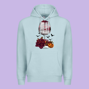 Halloween Roses Wine Premium Hoodie Designed By Fadigitalartstudio
