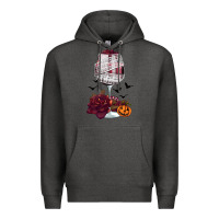 Charcoal Heather halloween roses wine Premium Hoodie - FaDigitalArtStudio