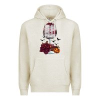 Oatmeal Heather halloween roses wine Premium Hoodie - FaDigitalArtStudio