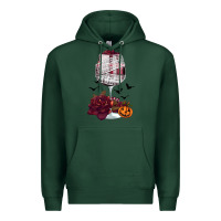 Sports Green halloween roses wine Premium Hoodie - FaDigitalArtStudio