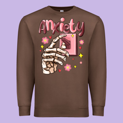 Premium Sweatshirt anxiety skeleton hand