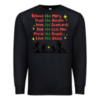 Black jesus and family belive like mary Premium Sweatshirt - MaliasSmallBusiness
