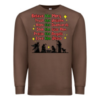Chestnut jesus and family belive like mary Premium Sweatshirt - MaliasSmallBusiness