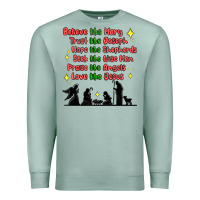 Seafoam jesus and family belive like mary Premium Sweatshirt - MaliasSmallBusiness