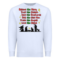 White jesus and family belive like mary Premium Sweatshirt - MaliasSmallBusiness