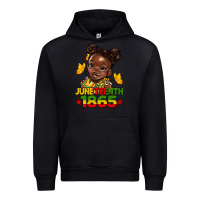 Black juneteenth 1865 afro girl Urban Hoodie - HRA Design Shop