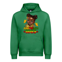 Emerald juneteenth 1865 afro girl Urban Hoodie - HRA Design Shop