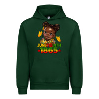 Forest Green juneteenth 1865 afro girl Urban Hoodie - HRA Design Shop