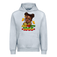 Heather Grey juneteenth 1865 afro girl Urban Hoodie - HRA Design Shop