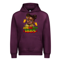Mauve Wine juneteenth 1865 afro girl Urban Hoodie - HRA Design Shop
