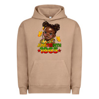 Pigment Burro juneteenth 1865 afro girl Urban Hoodie - HRA Design Shop