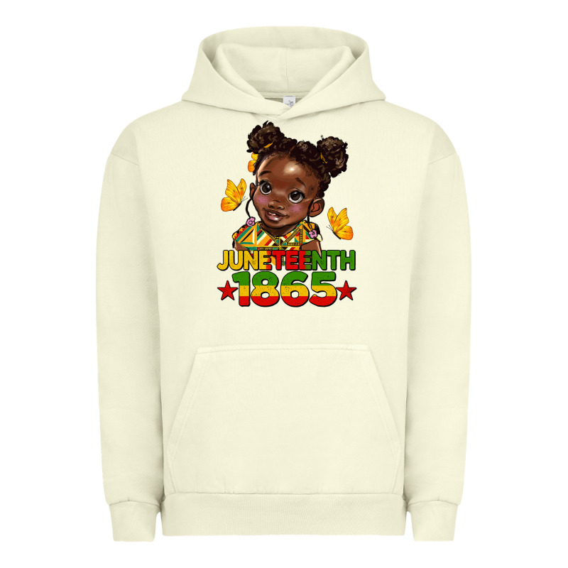 Juneteenth 1865 Afro Girl Urban Hoodie by HRA Design Shop | Teevron
