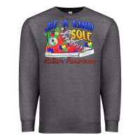Charcoal Heather be a kind sole autism awareness Premium Sweatshirt - MaliasSmallBusiness