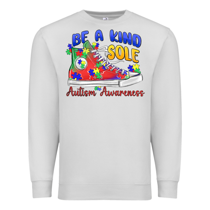 Be A Kind Sole Autism Awareness Premium Sweatshirt by MaliasSmallBusiness | Teevron