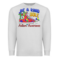Dove Grey be a kind sole autism awareness Premium Sweatshirt - MaliasSmallBusiness