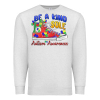 Oatmeal Heather be a kind sole autism awareness Premium Sweatshirt - MaliasSmallBusiness