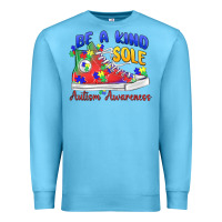Ocean Blue be a kind sole autism awareness Premium Sweatshirt - MaliasSmallBusiness