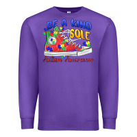 Purple be a kind sole autism awareness Premium Sweatshirt - MaliasSmallBusiness