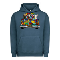 Pigment Midnight Navy farm life truck autism Urban Hoodie - CowhideDigitalArt