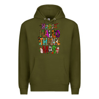 Army Green happy hallothankmas Premium Hoodie - FaDigitalArtStudio