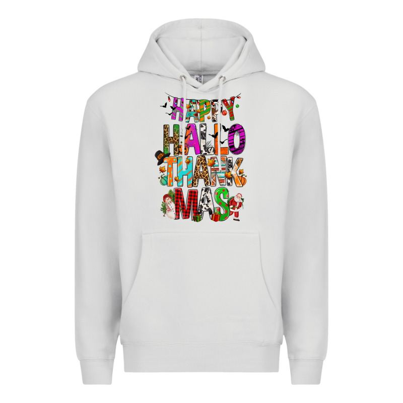 Happy Hallothankmas Premium Hoodie by FaDigitalArtStudio | Teevron