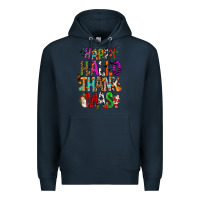 Navy happy hallothankmas Premium Hoodie - FaDigitalArtStudio