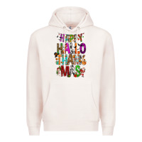 Pale Pink happy hallothankmas Premium Hoodie - FaDigitalArtStudio