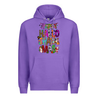 Purple happy hallothankmas Premium Hoodie - FaDigitalArtStudio