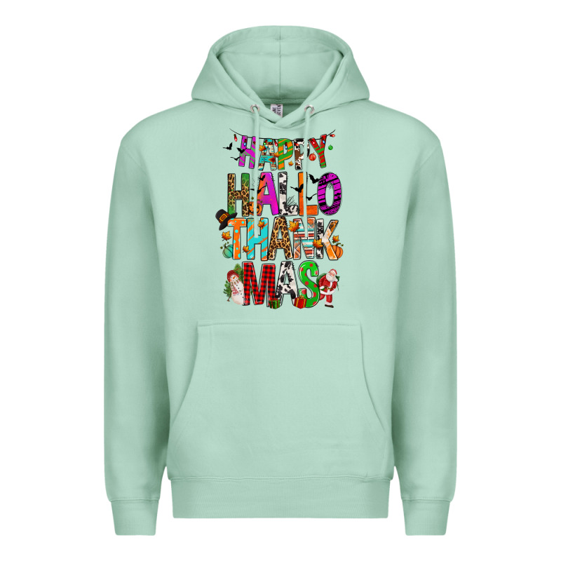Happy Hallothankmas Premium Hoodie by FaDigitalArtStudio | Teevron