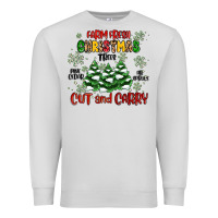 Dove Grey farm fresh christmas trees Premium Sweatshirt - MaliasSmallBusiness