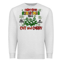 Oatmeal Heather farm fresh christmas trees Premium Sweatshirt - MaliasSmallBusiness