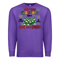 Purple farm fresh christmas trees Premium Sweatshirt - MaliasSmallBusiness