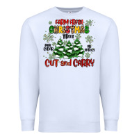 White farm fresh christmas trees Premium Sweatshirt - MaliasSmallBusiness
