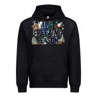 Black It's Freezing Season Urban Hoodie - FaDigitalArtStudio