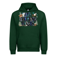 Forest Green It's Freezing Season Urban Hoodie - FaDigitalArtStudio