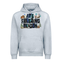 Heather Grey It's Freezing Season Urban Hoodie - FaDigitalArtStudio