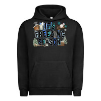 Pigment Black It's Freezing Season Urban Hoodie - FaDigitalArtStudio
