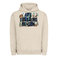Pigment French Oak It's Freezing Season Urban Hoodie - FaDigitalArtStudio