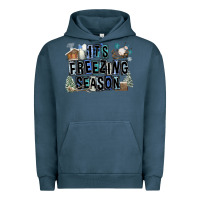 Pigment Midnight Navy It's Freezing Season Urban Hoodie - FaDigitalArtStudio