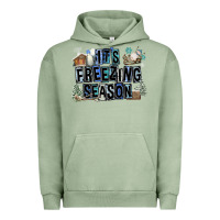 Pigment Oil Green It's Freezing Season Urban Hoodie - FaDigitalArtStudio