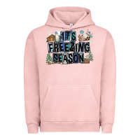 Pigment Salmon It's Freezing Season Urban Hoodie - FaDigitalArtStudio