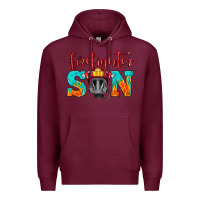 Burgundy firefighter son boy Premium Hoodie - HRA Design Shop