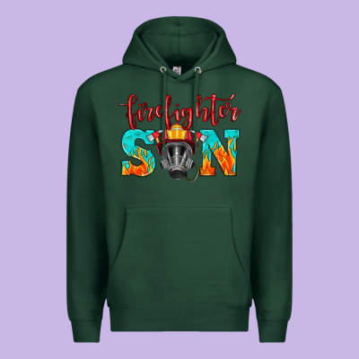 Firefighter Son Boy Premium Hoodie Designed By Hra Design Shop