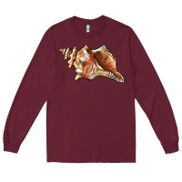 Burgundy sea   shell Long Sleeve Tee - BarkalooDesign